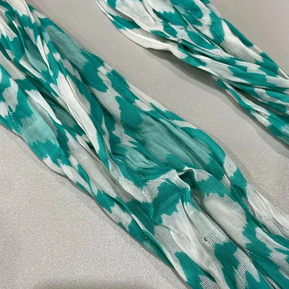 NWT Teal Patterned Infinity Scarf - Picture 2 of 5